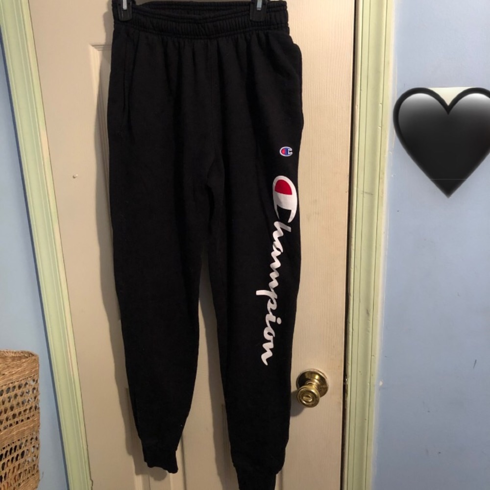 Black used Champion sweat pants. Men’s. Small.